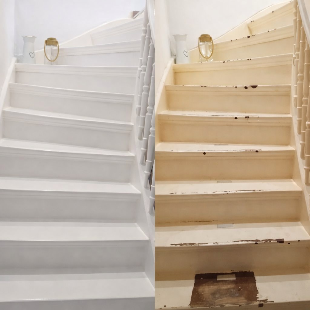 Treppe beim Neuaufbau